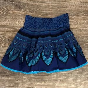 🦚Desigual mini skirt elastic waist size 11/12